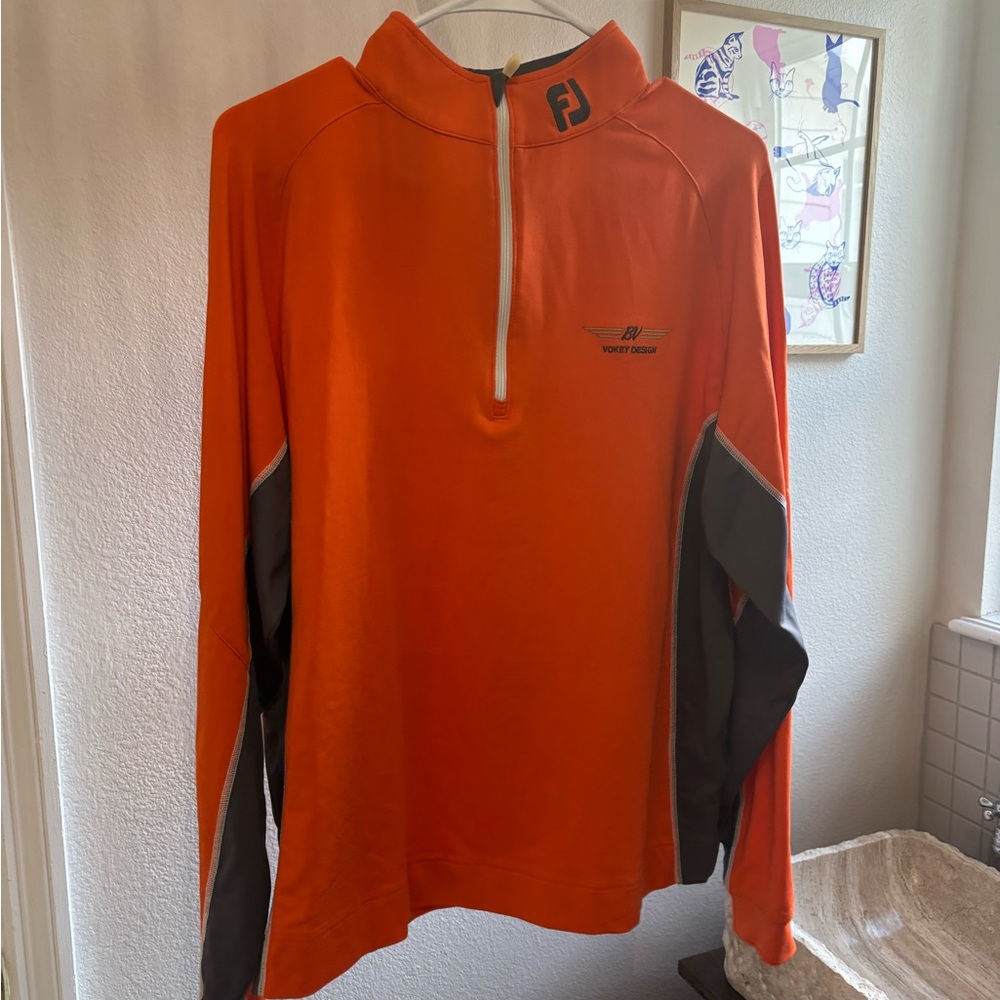 FootJoy Orange and Black Pullover